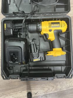 Dewalt Dc727 Drill, Driver Kit, Two Batteries, Charger Case ##5238