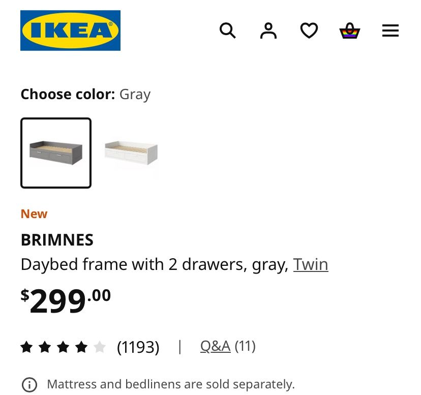 Twin/Day bed IKEA