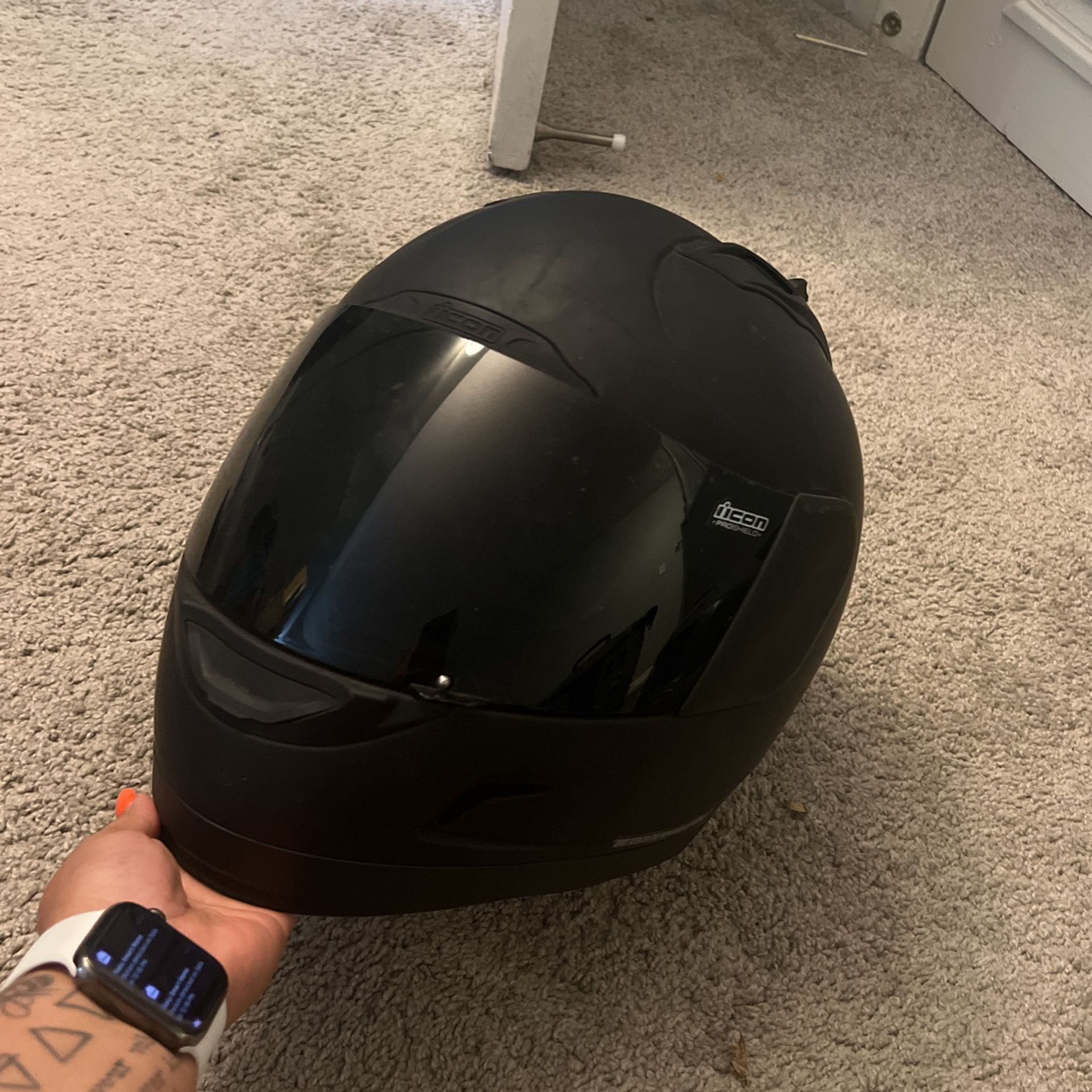2 Size Small Motor Cycle Helmets. 