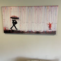 Framed Banksy canvas print