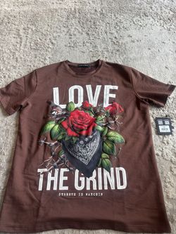 “LOVE THE GRIND” Graphic Tee – Brown, Streetwear Style