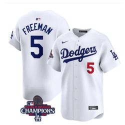Dodgers Freddie Freeman World Series Champions Jersey 