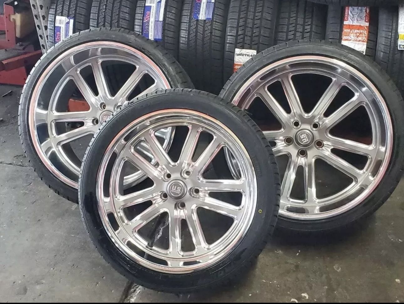 22x9 22x11 US MAGS BULLET U130 WHEELS RIMS TIRES CHEVY GMC OBS C10 C1500 SIERRA
