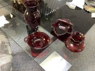 Vintage Anchor Hocking Ruby Red -various Glassware