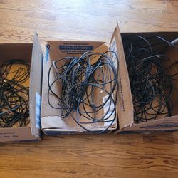 Coaxial RG6 TV cables with connectors