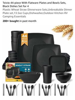 40 piece dish set with tableware purchased July 2026