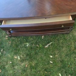 Cherry Coffee Table With Drawer And Shelf 