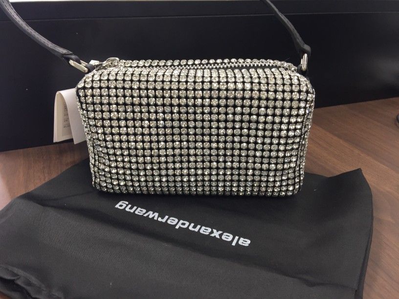 Alexander Wang heiress pouch in crystal mesh