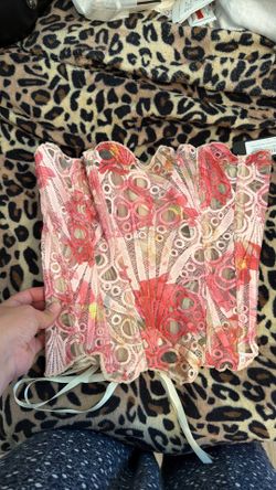 Corset Floral and Burnt Orange Terra Cotta Corset Pretty Little Things