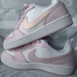 Nike Court Borough Low 2 - Size 6.5Y / Women’s 7.5 - Pink & White - Great Condition
