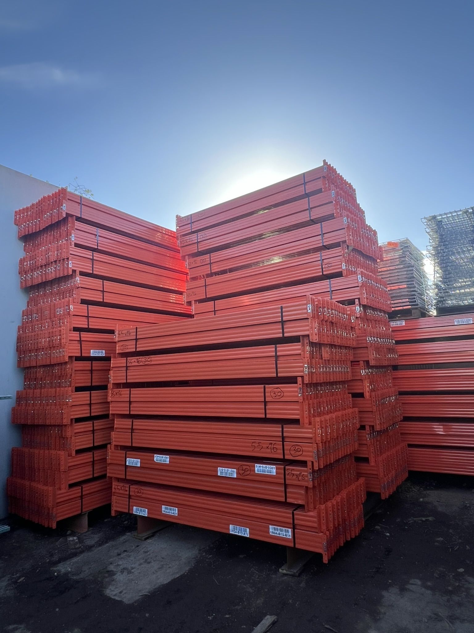Used Heavy Duty 8ft Pallet Racking Beams- Used Pallet Rack- Heavy Duty Warehouse Racking