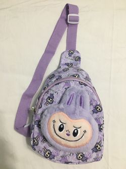 Cute Labubu Crossbody Bag Purple 