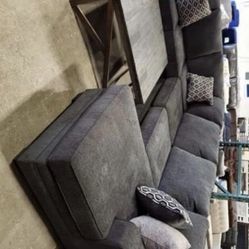 Ballinasloe Smoke Oversized Sectional & Couch &sofa 