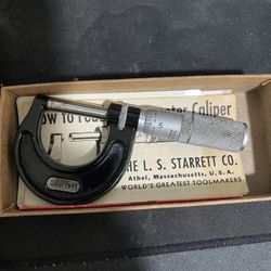 🇺🇸Starrett T436XFL Micrometer 0-1" Friction Sleeve .0001 Grad Original Box🇺🇸