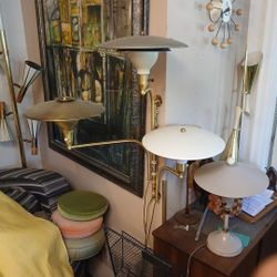 Adjustable Flying Saucer Wall Mount 3 Lamps Atomic Retro Mid Century Modern