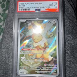 Eevee Prismatic Evolutions Pokemon Center Promo PSA 10