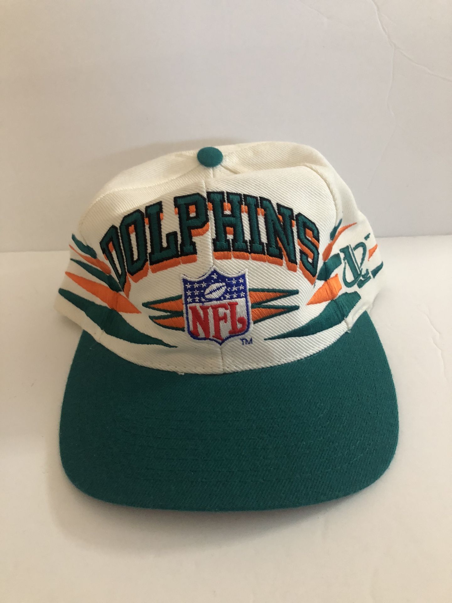 Vintage Logo Athletic Miami Dolphins Diamond Cut NFL Pro Line Snapback Hat
