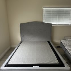 Full size bed frame with mattress and box  spring