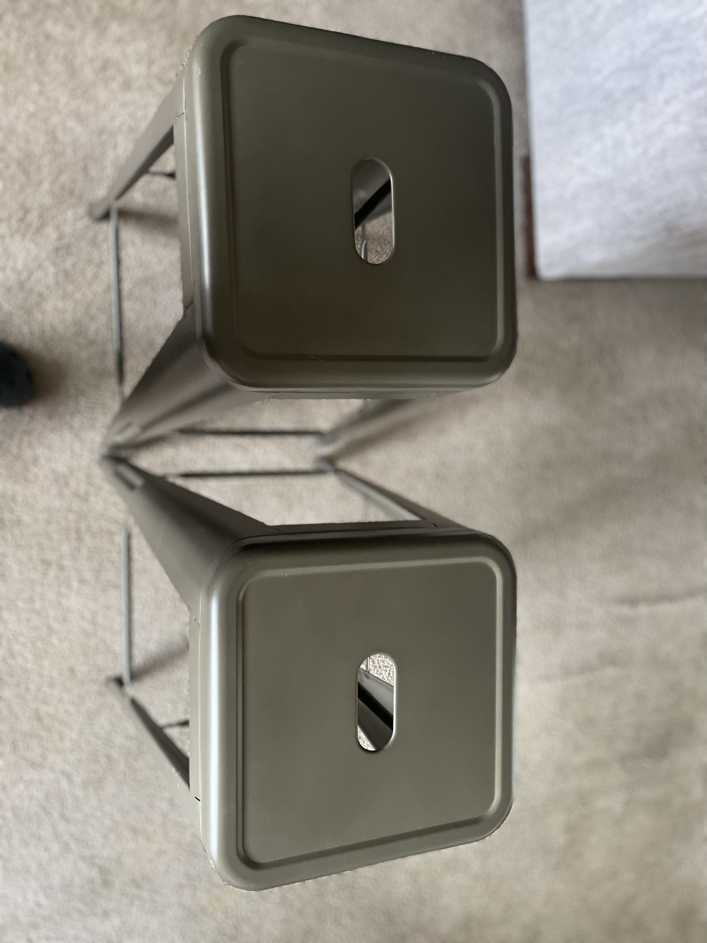 Pair Of Metal Bar Stools $50