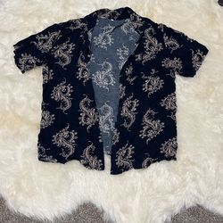 Men T Shirt Size Small Short Sleeve Flower Pattern