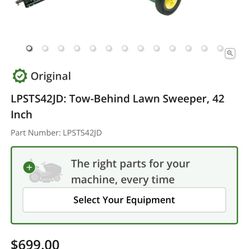 John Deer Lawn Sweeper