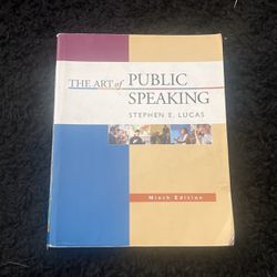 The Art Of Public Speaking By Stephen E. Lucas 