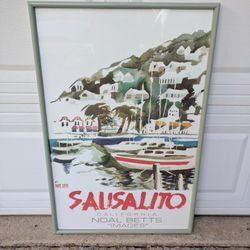 Noal Betts 1980s poster, Sausalito