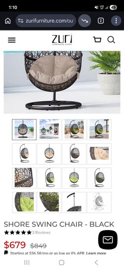 Outdoor swinging chair