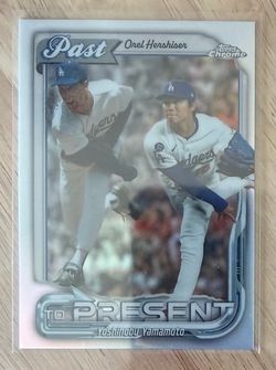 Orel Hershiser and Yoshinobu Yamamoto trading card