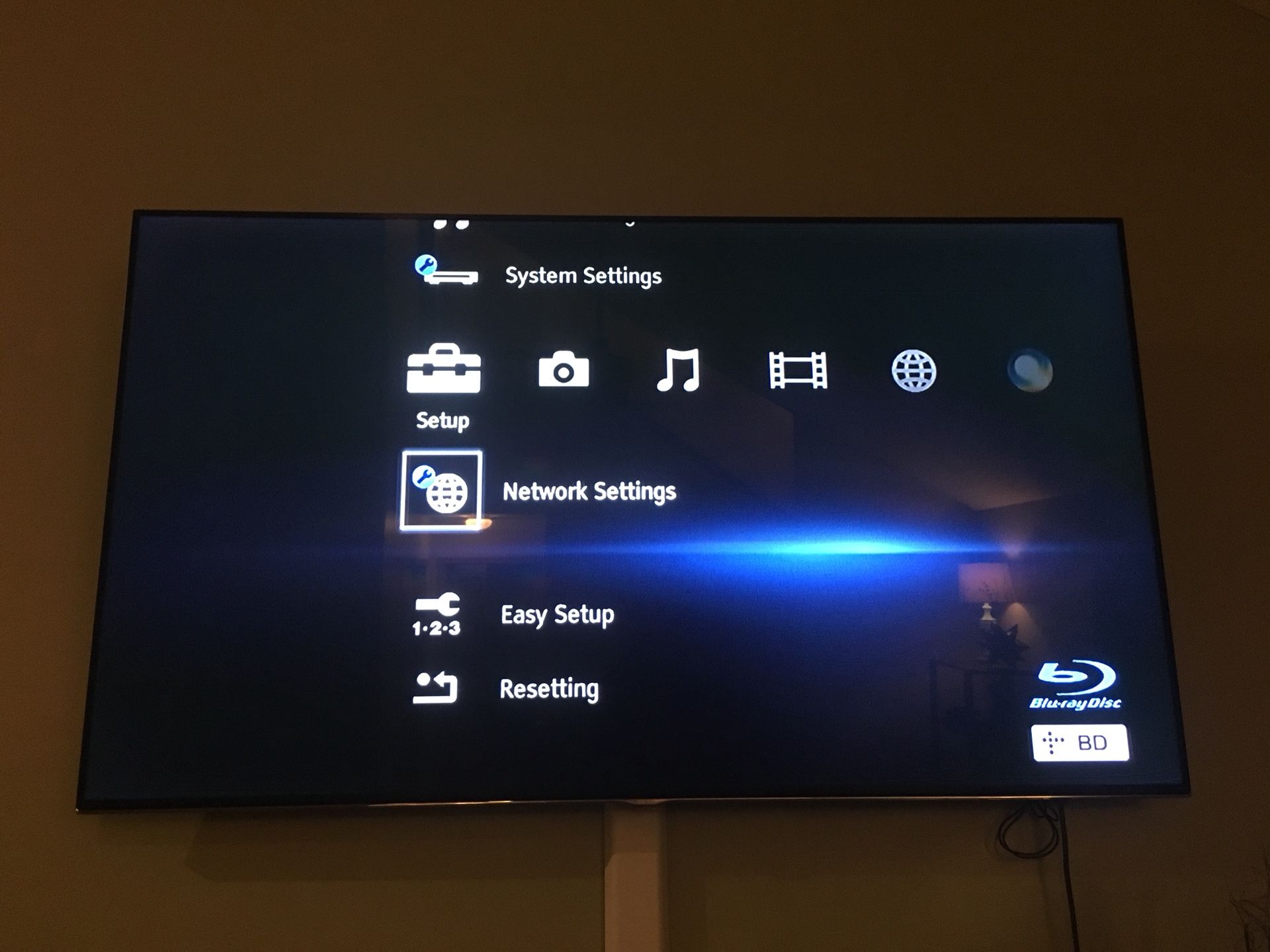 Sony WiFi Blu-ray/3D DVD player- Netflix,Hulu,Pandora
