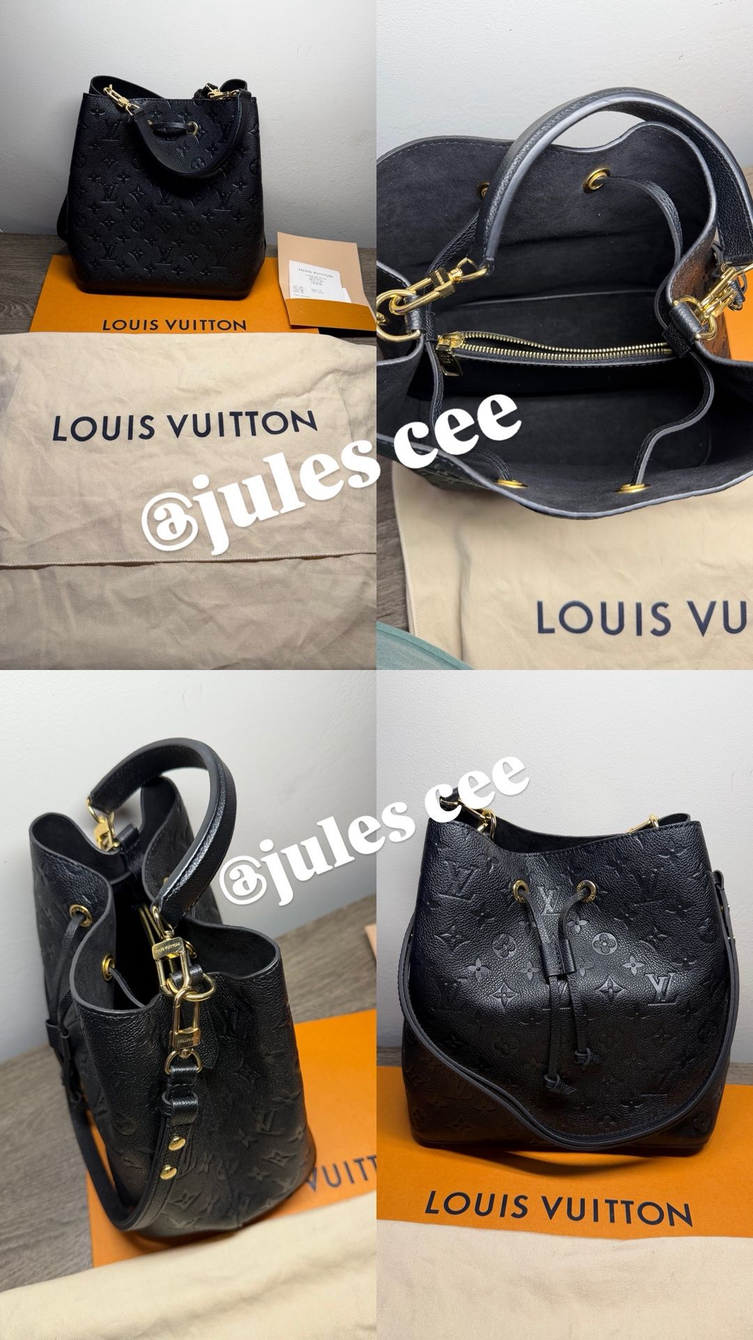 Louis Vuitton original Black Leather Neonoe
