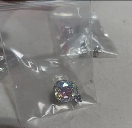 Iridescent Crystal Stud Earrings