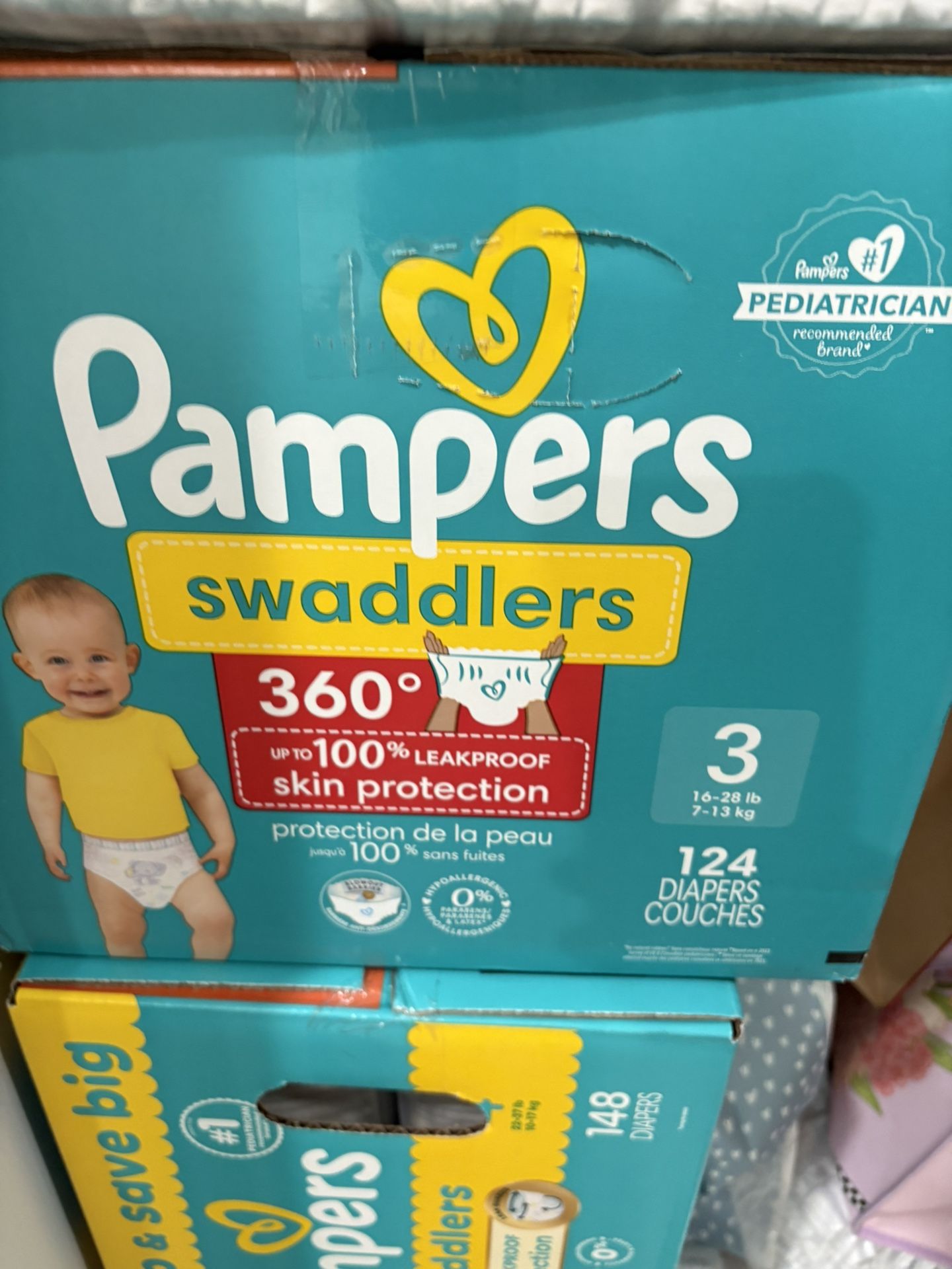 Size 3 Pampers swaddlers