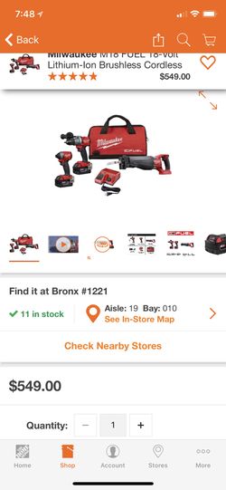 **BRAND NEW** milwaukee M18 fuel 3 tool combo kit