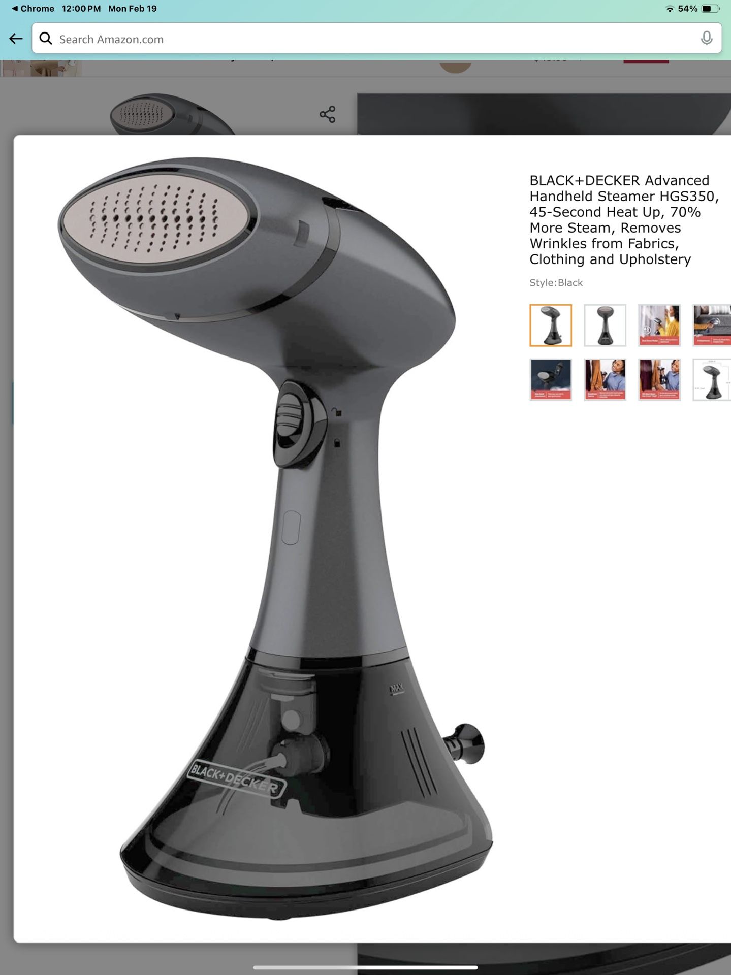 Black + Decker Advanced Handheld Steamer & Infused Press Plate