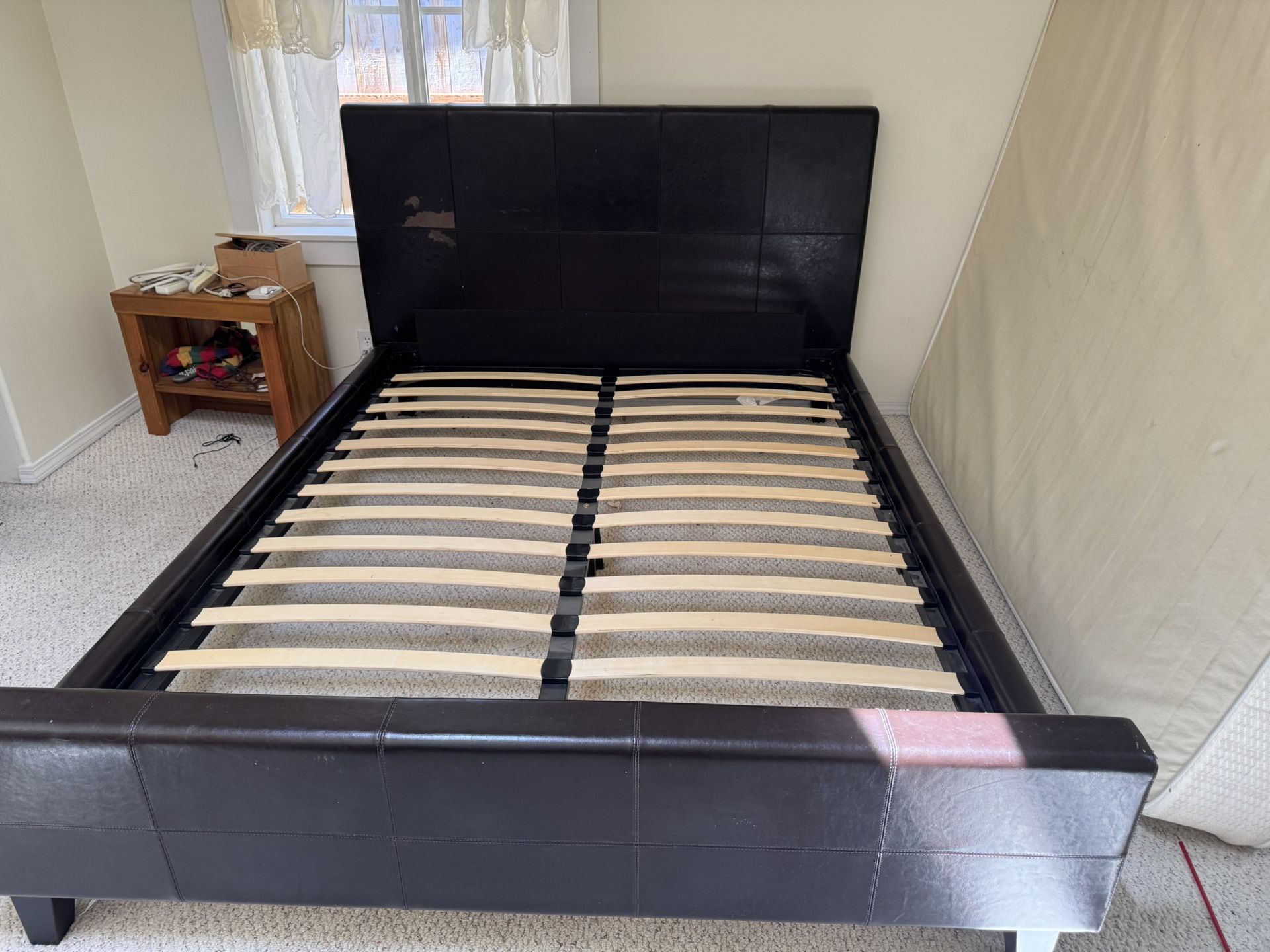 Black Leather Bed Frame - Fair
