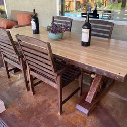 Large Custom Bowing Alley Lane Patio Farmhouse Table 
