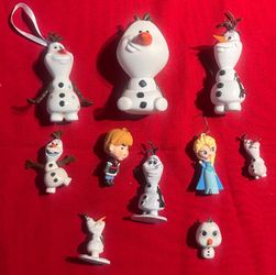 Disney Frozen Olaf Figure and Ornament Lot