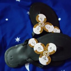 Handbeaded Maasai sandals for Women wear size 8-9
