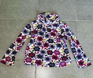 4T Floral Print Long Sleeve Turtleneck Top