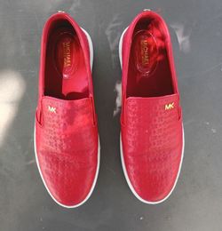 Michael Kors Red Slip-On Sneakers
