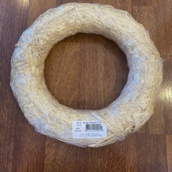 New FloraCraft Straw Wreath Form 12 Inch Natural 
