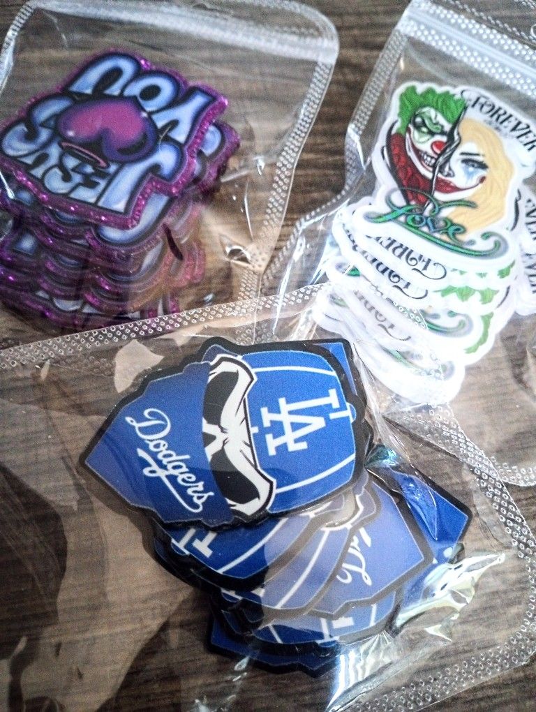 18pcs NEW Dodgers, Jesus Loves You, Joker And Harlequin Acrylics