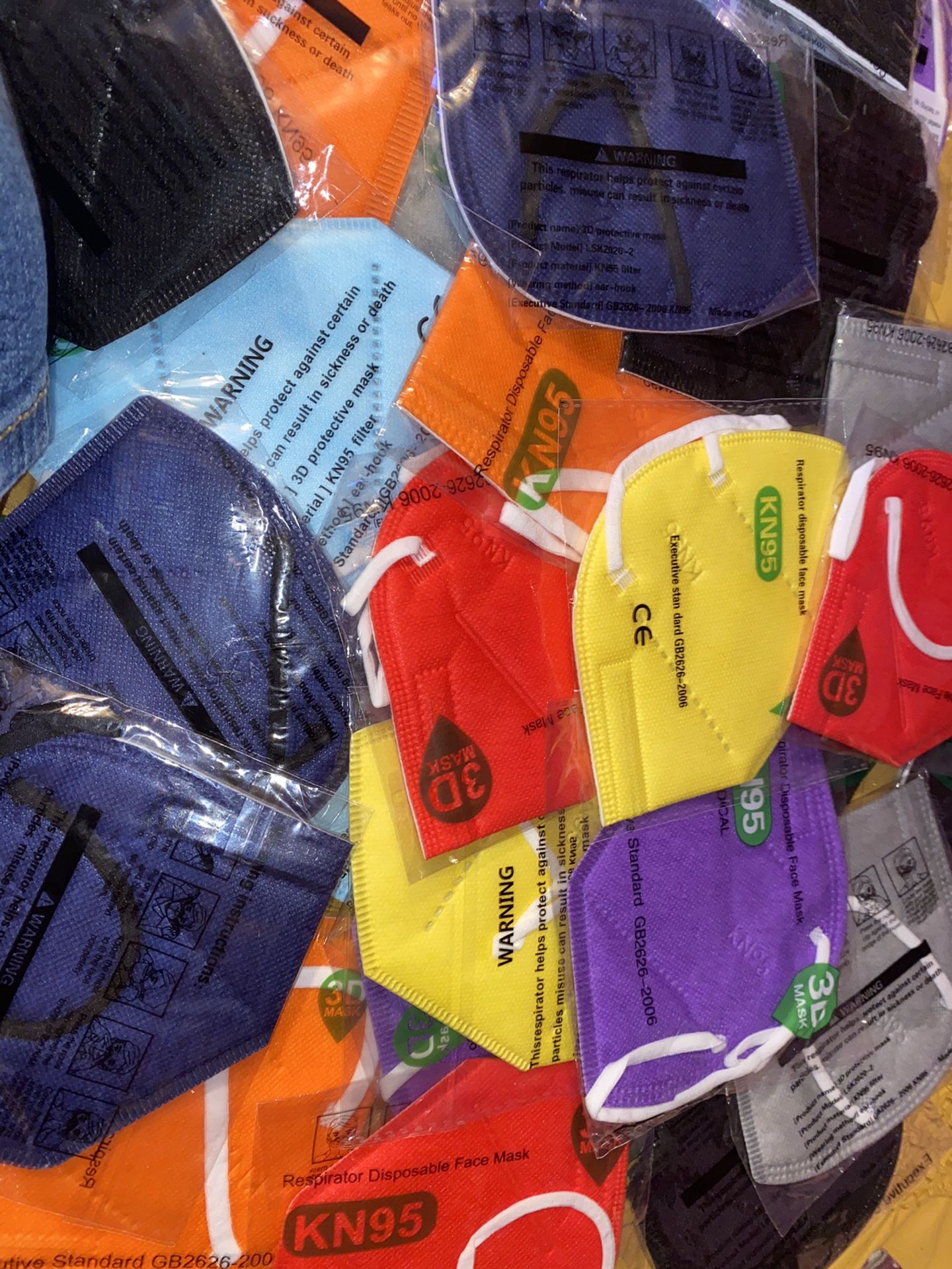 Disposable Face Mask / Coverings Many Colors