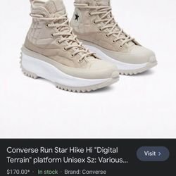 Converse Run Star Hike Digital Terrain" platform Shoes 