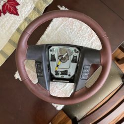 13 Thru 14 F-150 Ford Leather Steering Wheel King Ranch W/switches