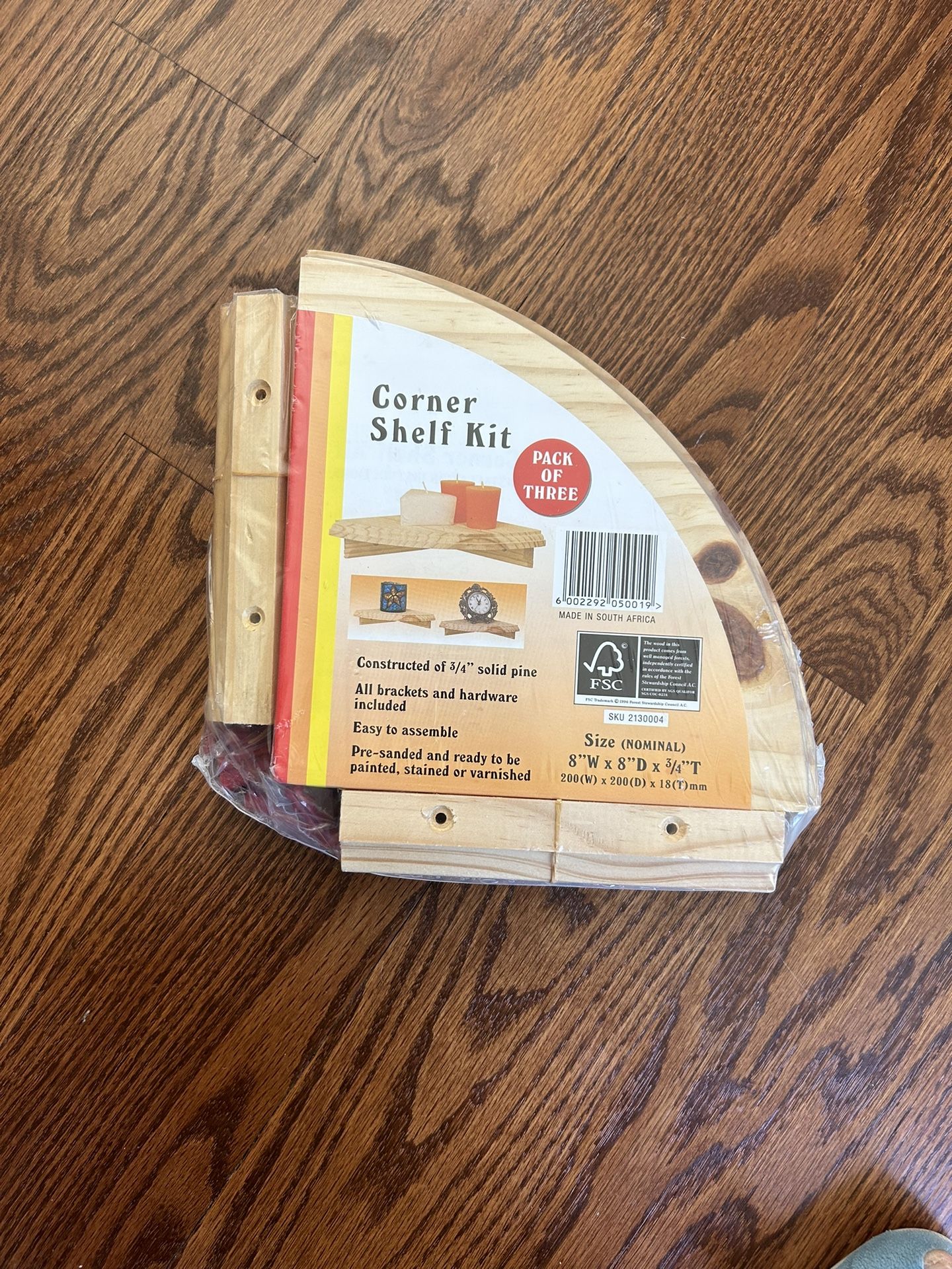 Vintage Solid, Corner Shelf Kit Pre-Sanded Pack Of Three