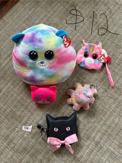 Ty Plush Bundle with Accessories – 5 Pieces