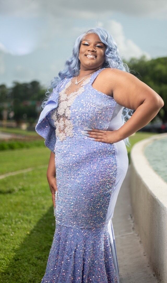 Plus size custom made prom dress 