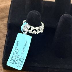 Size 5 Moissanite 4.32 CTW Heart band